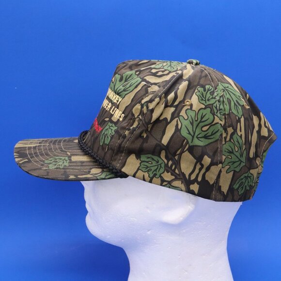 Entergy Camo Rope Hat "Don't Monkey Around Power Lines" Vtg Snapback Cobra Caps - Picture 4 of 7